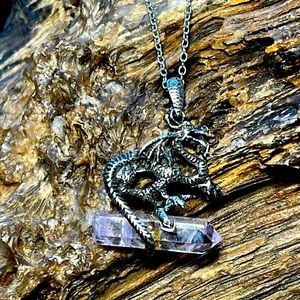 .925 Sterling Silver Dragon Pendant